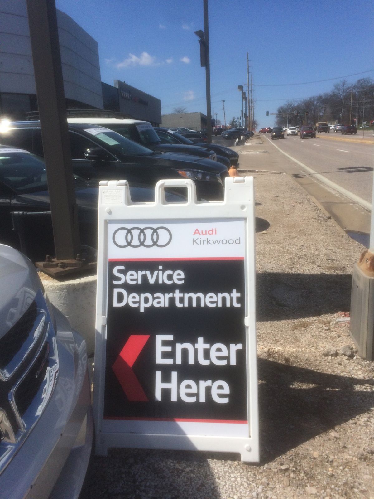 A service entrance sign