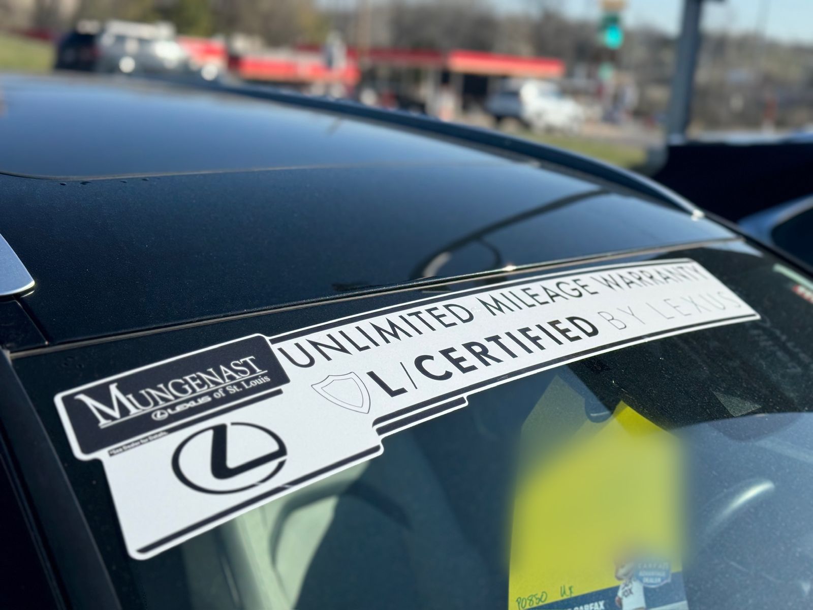 An L/Certified windshield banner